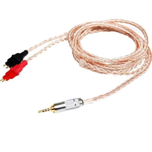 Yivosound Hi-end HIFI HD580 HD650 pure copper silver mixed Headphone Earphone Extension Audioconnector Wire Cord Aux Cable