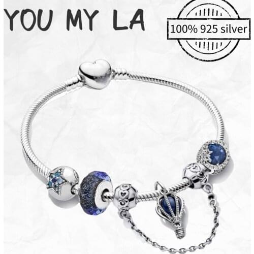 Hot Sale 100% 925 Sterling Silver Bracelet Jewelry Ssts for Women DIY Gift Fit Original Pando Charm Snake Chain High Quality