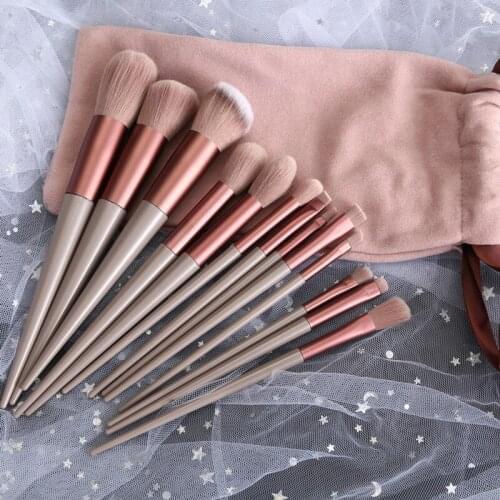 13Pcs Foundation Powder Eyebrow Makeup Brush Set Eyeshadow Blending Blush Double Head Brush Beauty Make Up Kit Tool