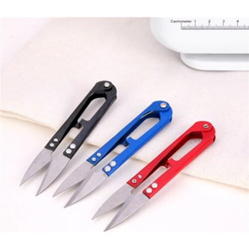 2pcs/lot U Shape Clippers Trimming Sewing Scissors Nippers Yarn Stainless Steel Embroidery Craft Scissors Tailor