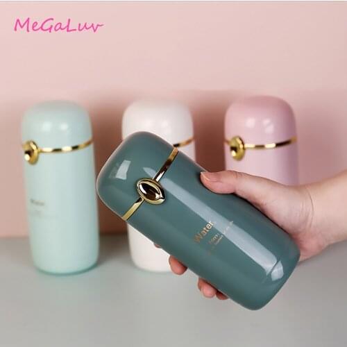 280ML Student Water Cup Big Belly Cup 304 Vacuum Cup Female Stainless Steel Portable Water Cup Send Girl Pink Water Cup