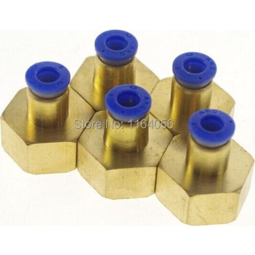 5) Tube OD 8mm x 1/2" BSPT Female Pneumatic Jointer Connector Fitting