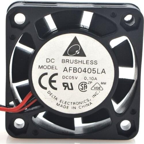 AFB0405LA-ventilador de refrigeración silencioso, bola Dual USB, 5V, 0.1A, 4010, 4CM