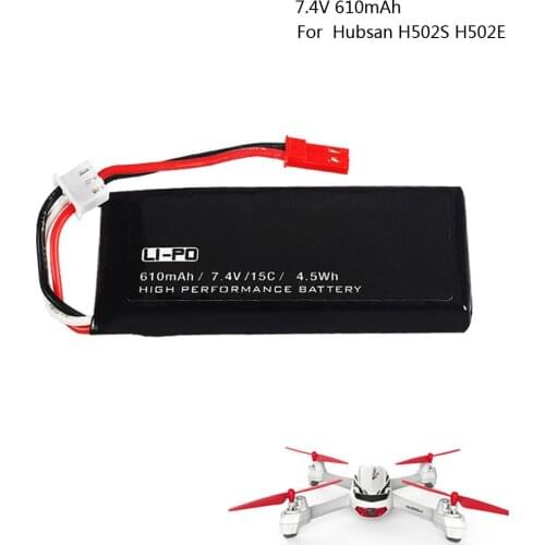 Battery for Hubsan H502S H502E RC Quadcopter Spare Parts 7.4V 610mAh 15C high capacity 2S 7.4 V 610 mah wholesale Lipo battery