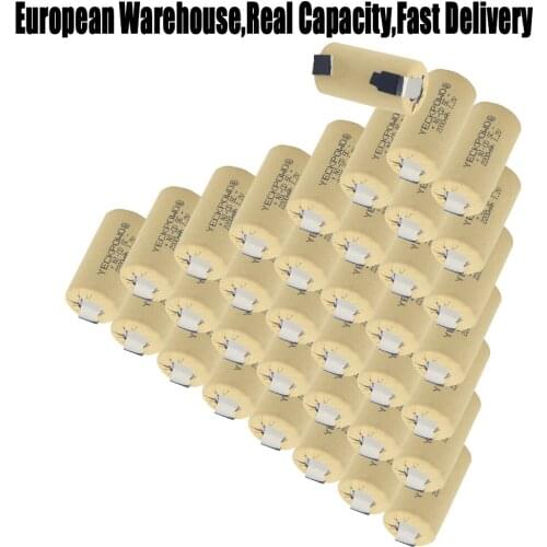 Rechargeable SC batteries sub C battery nickel sheets 2200mAh welding tabs NICD 1.2V for cordless drills for makita for USAG