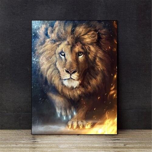 5D Diamond Painting Lion Rhinestone Art Diamond Embroidery Cross Stitch Animal Decoration Painting DIY Pendant Can Be Customized