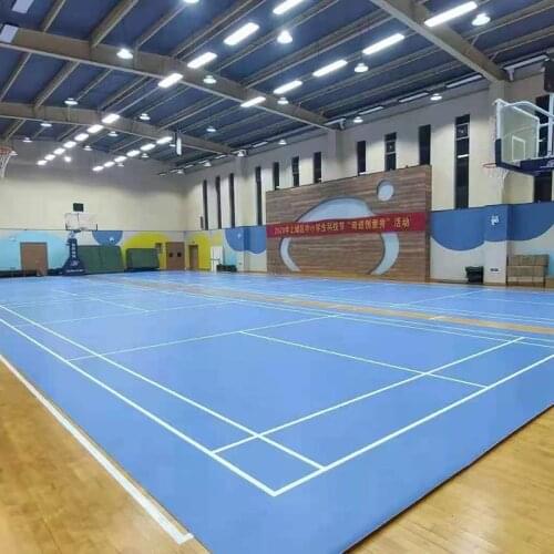 Beable Green Color Indoor Badminton Court Floor BWF Approval PVC Vinyl Floor