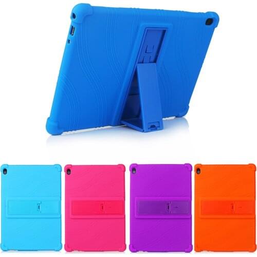 Kids Soft Silicone Cover Kickstand Case for Lenovo Tab M10 Plus TB-X606F M10 TB-X605F P10 TB-X705F/L E10 M8 TB-8705 E8 TB-8304F