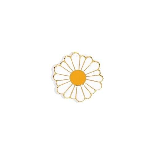 Daisy Enamel Pins and Brooches for Women Men Lapel Pin Backpack Bags Badge Kids Gifts
