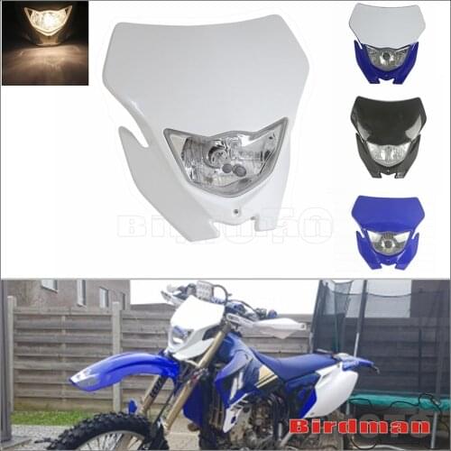 Motocross 12V 35W H4 Bulb Head Light For Yamaha TW XT WR YZ 85 125 250 WR 250F 450F 250R Dual Sport Supermoto Enduro Headlight