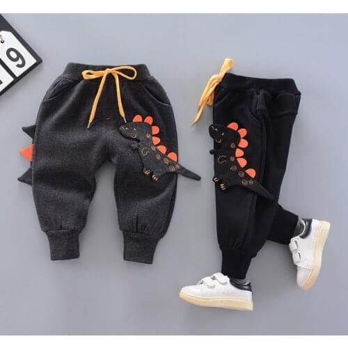 1-4 Years Baby Boy Cotton Pants Cartoon Outfit Dinosaur Print Clothing Spring Toddler Children Kids Clothes