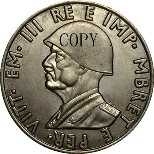 Albania 1939 0.5 Lek Francs coin copy 24mm