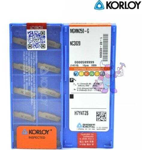 KORLOY CNC insert MGMN250G NC3020