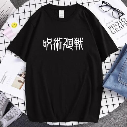 2021 Summer Cartoon Men Tops Jujutsu Kaisen Anime Cool Tee Shirts Brand Casual T Shirt Mens Hip Hop Fashion Street T-Shirts