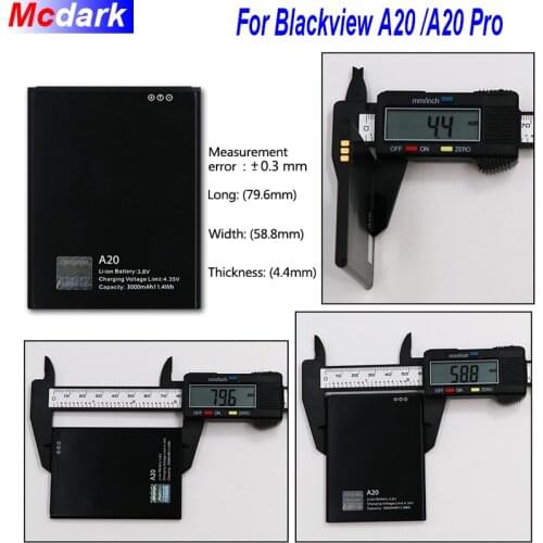 Mcdark 3000mAh Battery For Blackview A20 Batterie Bateria Accumulator AKKU ACCU PIL Mobile Phone For Blackview A20 Pro
