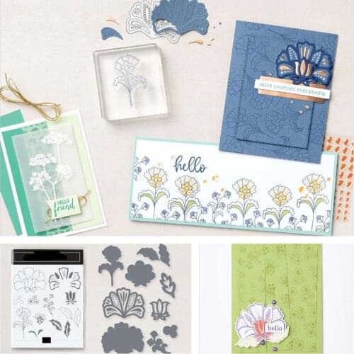 Batik Boutique Flower Metal Cutting Dies Stamps Scrapbook Decoration Embossing Stencil Template Greeting Handmade 2021 NEW