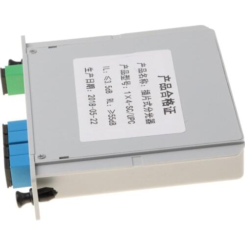 Fiber Optical Branching 1 x 4 Cassette Card Inserting PLC Splitter Module - 1Piece
