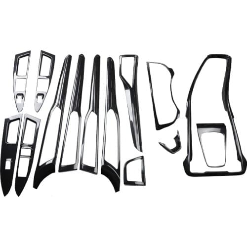 Carbon Fibre Instrument Door Mouldings Dashboard Gear Window Switch Decorated Frame For Ford Mondeo 2013 14 15 16 CAA183