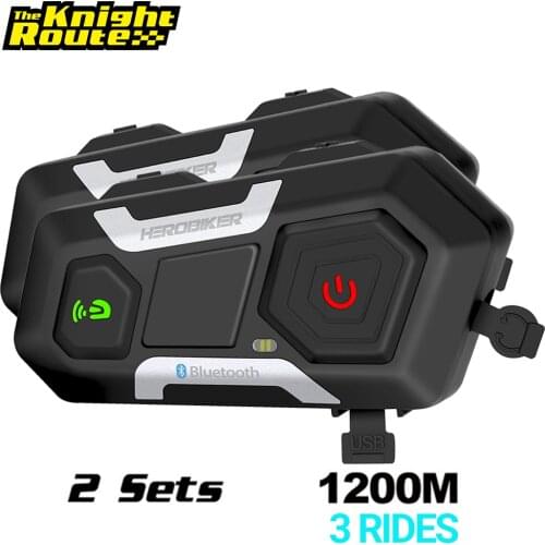 Motorcycle Intercom Helmet Headset Helmet Waterproof Speaker Interphone Moto Headset Wireless Intercomunicador 1200M