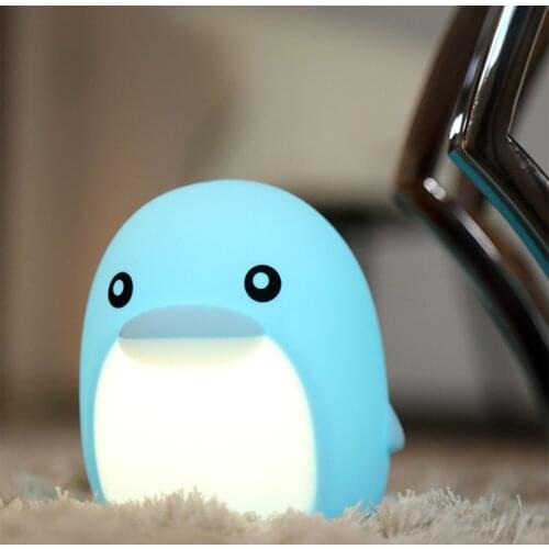 Night Light 3D Cartoon Penguin Nightlight Animal Bedside Lamp Baby For Bedroom Lamps Christmas Color Changed