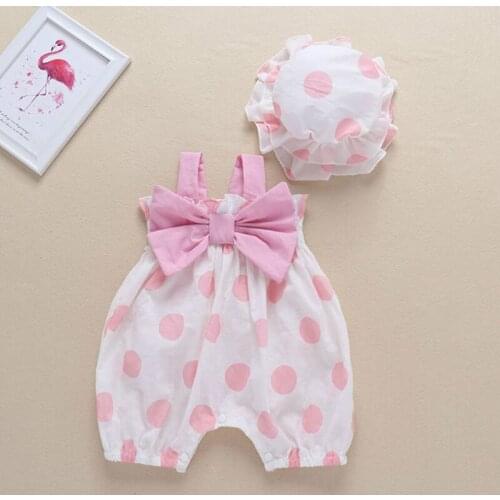 2020 NEW Baby Girls Clothes Summer Sunsuit Floral Print Princess Rompers+Sun Hat Brief Set Infant Outfit Girls Jumpsuit Clothes