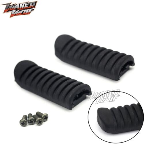 Front Footrest Rubber Cover For KAWASAKI Z750 1000 NINJA KLE650 VERSYS ZZR ER EX 400 ZRX ZX12R Motorcycle Accessories Foot Pegs