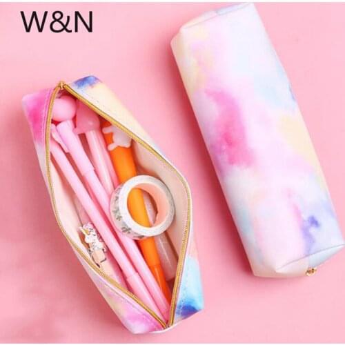 School Pencil Cases Leather Pencil Case for Girls Student Stationery Cute Pencilcase Pencil Bag estojo escolar School Supplies