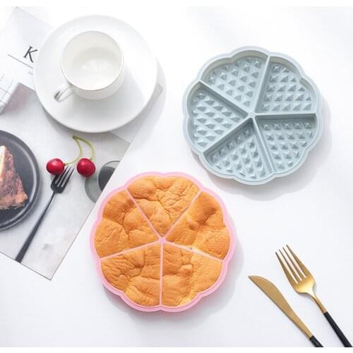 Silicone 5 Heart Shaped Waffle Mould Cake Baking DIY Mould Household DIY High Temperature Muffin Mould