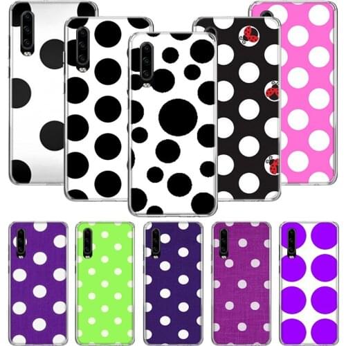 Creative Design Polka Dot Case for Huawei P20 P30 P40 P Smart Z + P10 Mate 30 10 20 Lite Pro Silicone Shell Phone Coque Cover