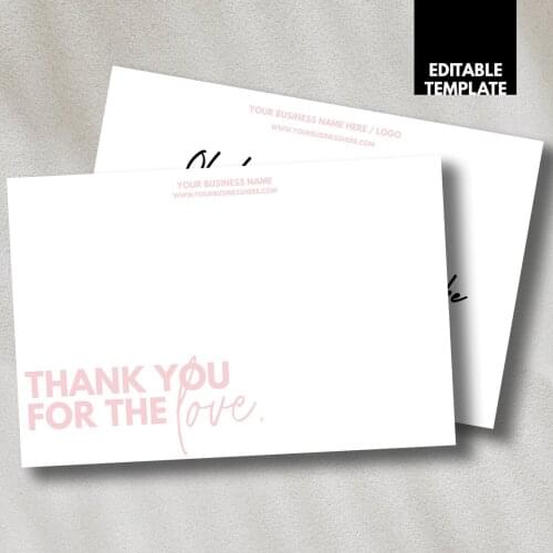 Thank You For Your Purchase insert cards,Editable Business Thank You Card Personalised Thank You Business Cards