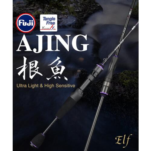 TSURINOYA Ultralight Light Game AJING Fishing Rod ELF L Power ROCKFISH TROUT Rod Small Lure Baits Casting Spinning Carbon Rod