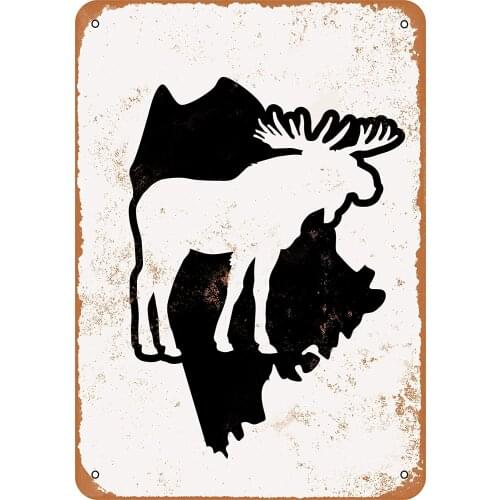 Tin Signs Barinch/30x20cm Maine StateMetal Sign for Bedroom Cafe Home Bar Pub Coffee Beer Kitchen Bathroom Funny Wall Decor