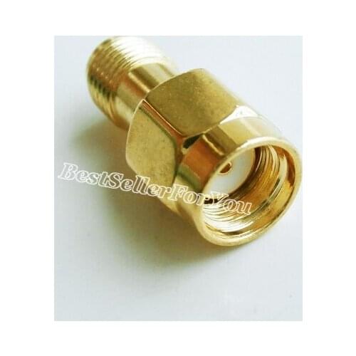 1Pcs RP SMA Male Plug To RPSMA Female Connector Straight RF AdapterBrass