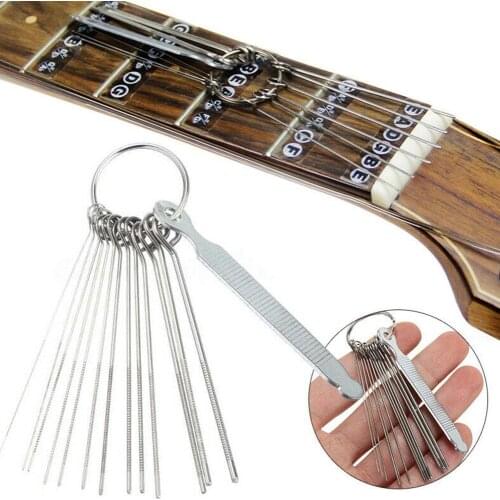 13 String Saw Rods Guitar Bridge Pin Hole Tool Saw Filing Nut Frets Bass Slot Guitar Groove Rods Slotting Set String R4X4