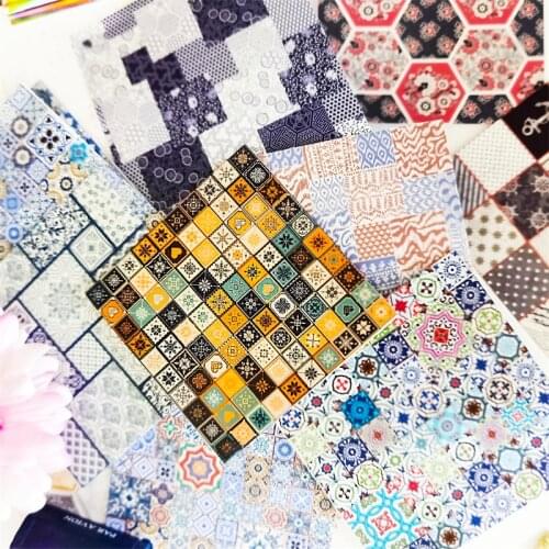 18pcs cute Color Vintage pattern stickers DIY Lady Phone Laptop Skateboard Car Stickers Pack for Luggage Guitar Helmet