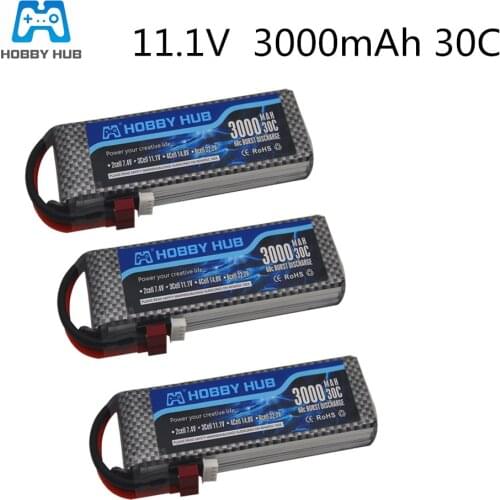 2/3/4PCS 11.1V 3S 30C 3000mAh Lipo Battery 3000mah 11.1v battery for RC Helicopter Car Boat Toys 3s Battery pack