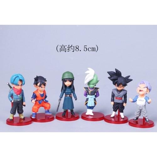 6pcs/set Japan Anime DBZ WCF Trunks Zamasu Mai Cute Mini PVC Figure Figurine 8.5cm Toy Model Statue New No Box