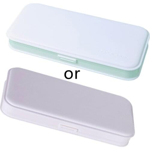 Macaron Pencil Case Multifunctional Stationery Frosted PP Plastic Pencil Pen Storage Box Cosmetic Storage Case Office