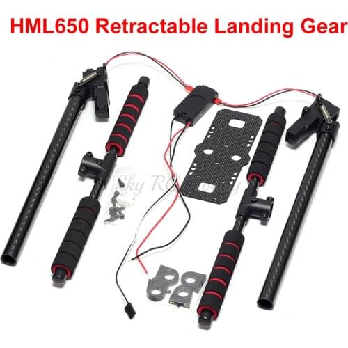 HML650 Electronic Retractable Landing Gear Quick Install Landing Skid Carbon Fiber for S550 X500 X550 Tarot HML 650