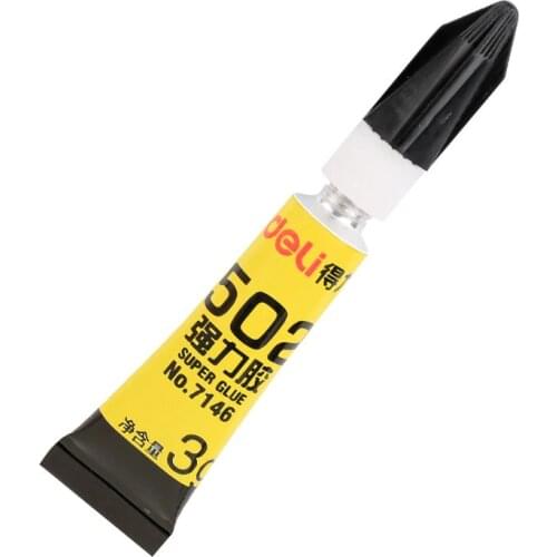 DELI 7146 Super Glue Cyanoacrylate Gue 502 Adhesive Quick Drying Strong Bond Rubber Metal Glass Repair Home Office Supplies