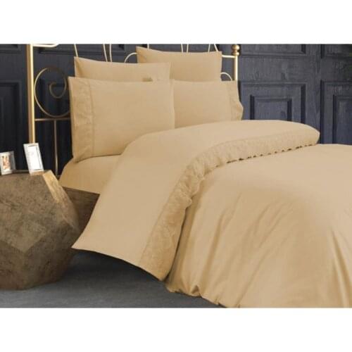 Cactus Double Quality Cotton Duvet Cover Set / 6Pieces Bedding Set Guipure Pillowcases Bed Sheet - Linens - Bedspread /2 Colours