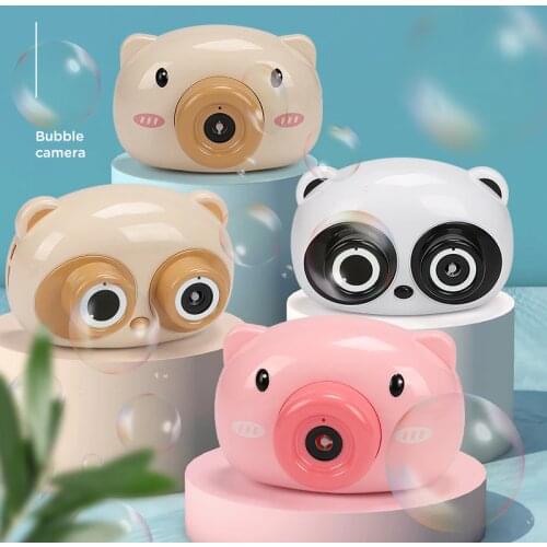 Piggy Owl Panda Bubble Machine Camera Toy Children Automatic Electric Blowing Bubble Girl Heart Pig Toy Gift