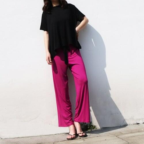 Summer 2 Pieces Women Pajamas Set Modal Sleepwear Home Suit Homewear Short Sleeve Ankle-Length Pants Sleepwear Ladies Nightwear