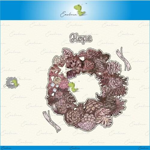 Hope Wreath metal cutting dies 2021 new diy molds Scrapbooking Paper Making die cuts crafts