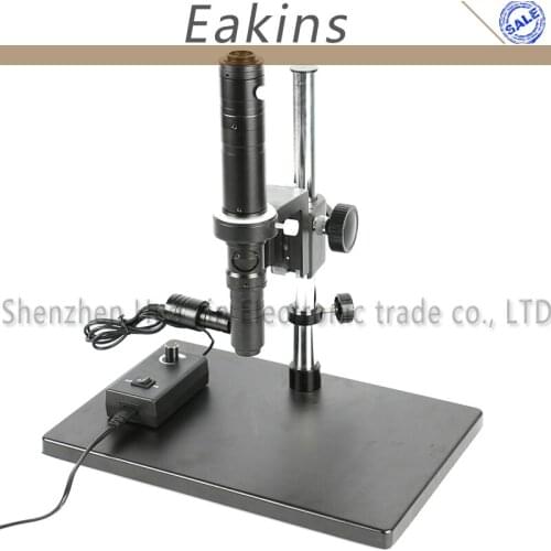 1000X Inspection Zoom Monocular C-mount Lens + Coaxial Light + Stereo Stand For PCB SMD Industrial Microscope Camera