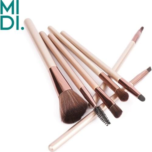 7 pcs Makeup Brushes Set Convenient Mini Foundation Repair Eye Shadow Eyelash Brush Girl Travel Exquisite Beauty Cosmestic Tool
