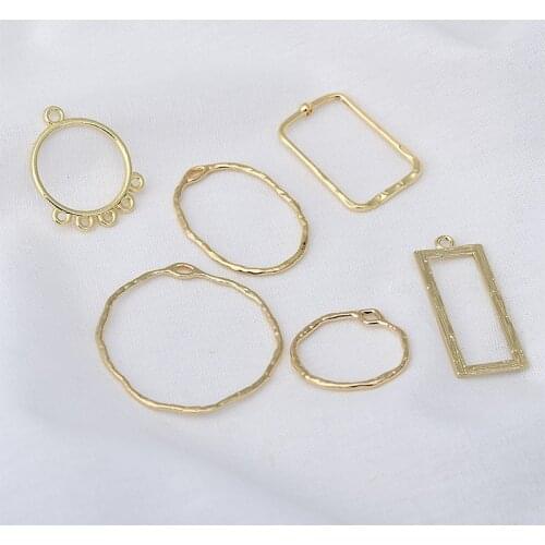 New arrived Geometry Simple abstract rounds/square shape alloy floating locket charms diy jewelry earring pendants accessory