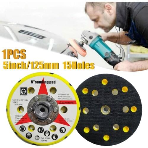 Backing Plate For Dual Action Polisher DA Polisher Backing Plate Back Holder 5 Inch 125mm 15Holes Polishing Pad