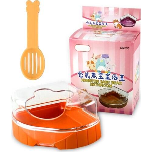 Transparent Hamster Bathroom Container Sandbox Gerbils Plastic Sand Dry Toilet