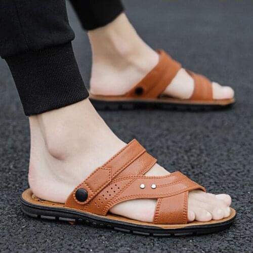 Men Sandals Slippers Mens Summer Shoes Outdoor Casual Sandals Beach Shoes Men Roman Comfortable Walking Footwear